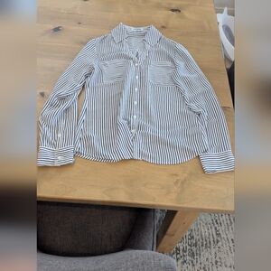 Express Monochrome Striped Button-Down Shirt